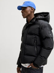 Steppjacke mit Kapuze - Black - Schwarz