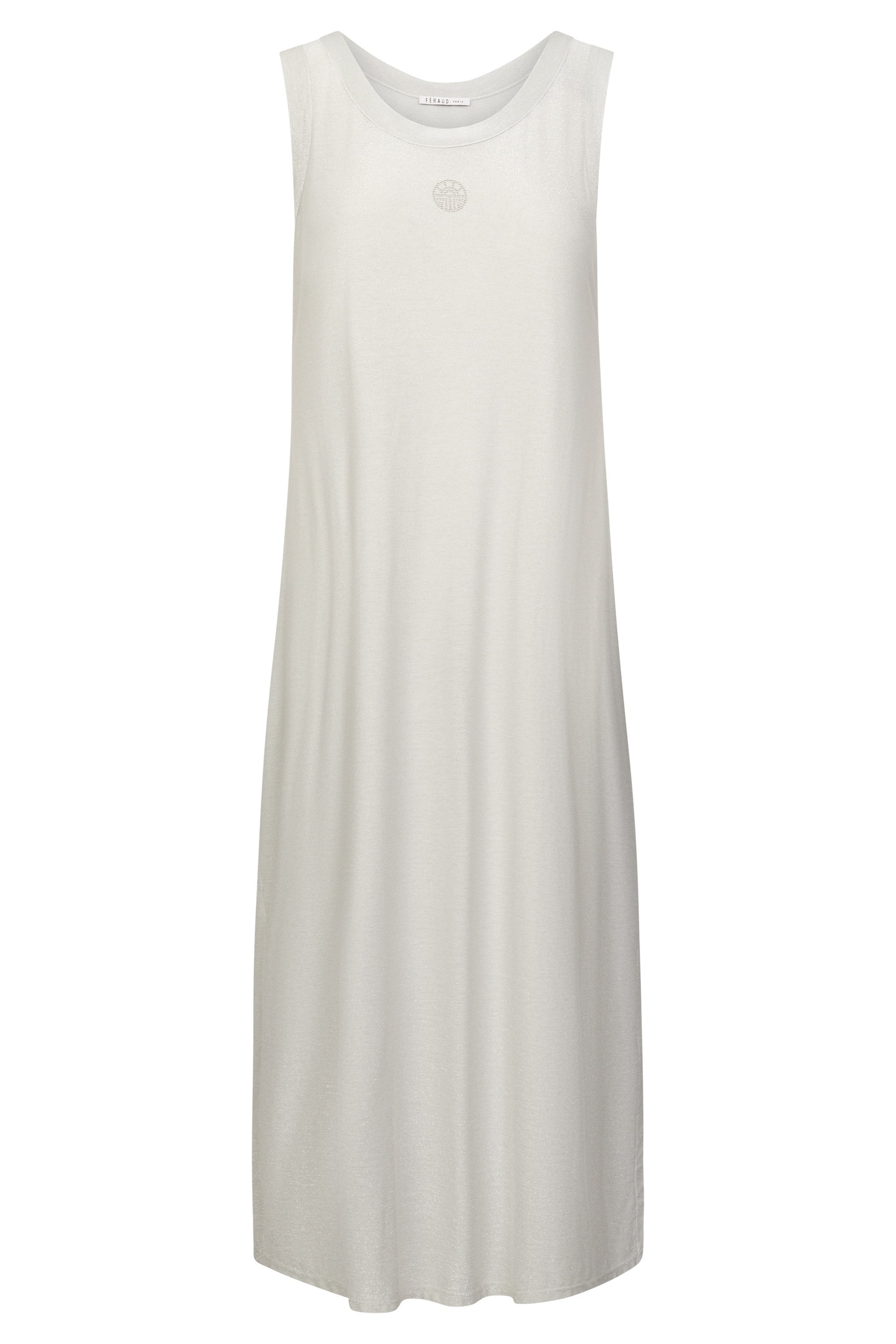 Strandkleid Maxi mit Glitzer - 12608 - Silber