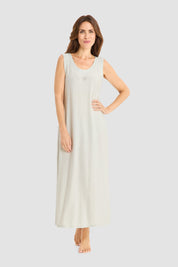 Strandkleid Maxi mit Glitzer - 12608 - Silber