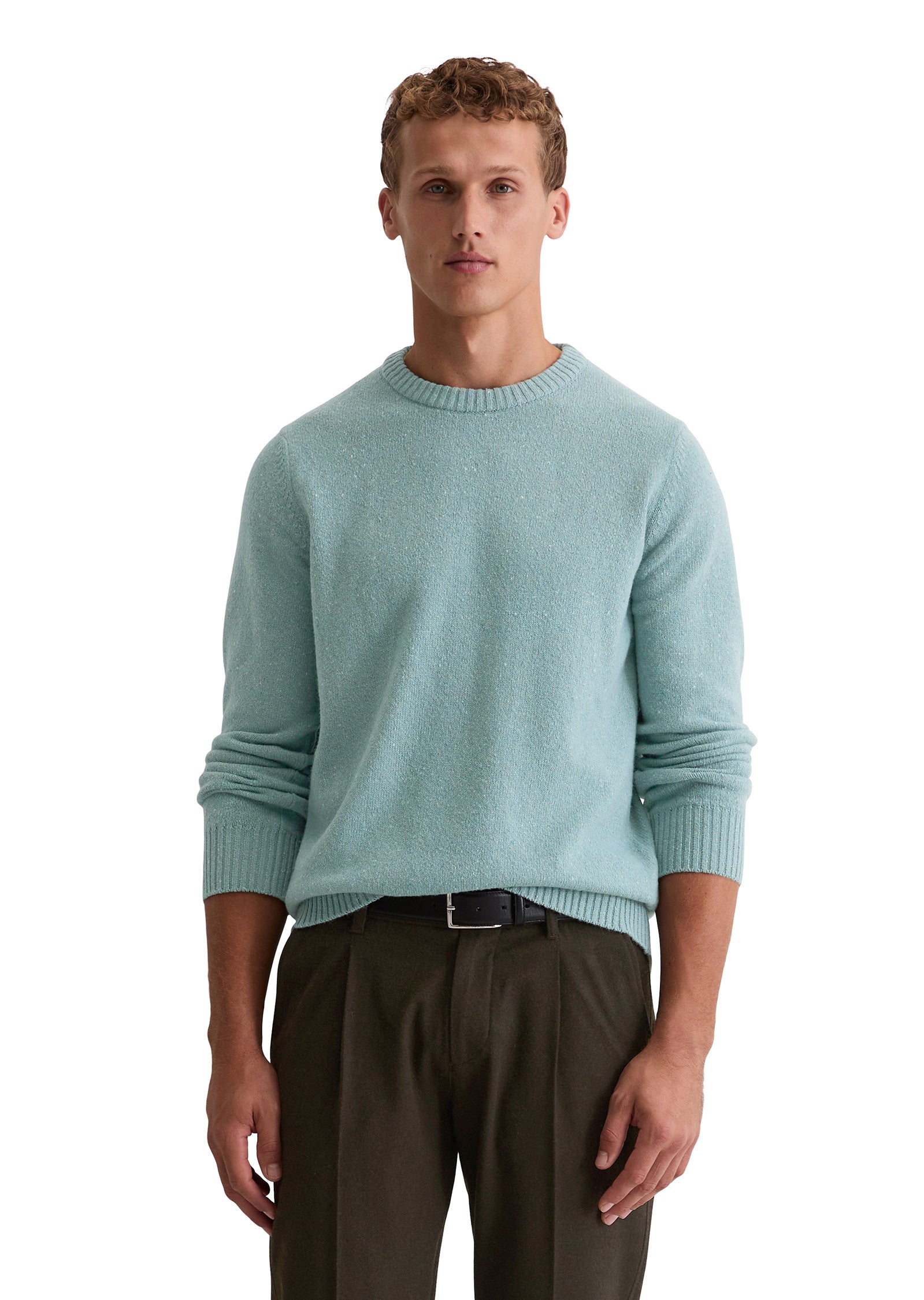 Strickpullover aus Wollmix - 840-arctic blue - Blau