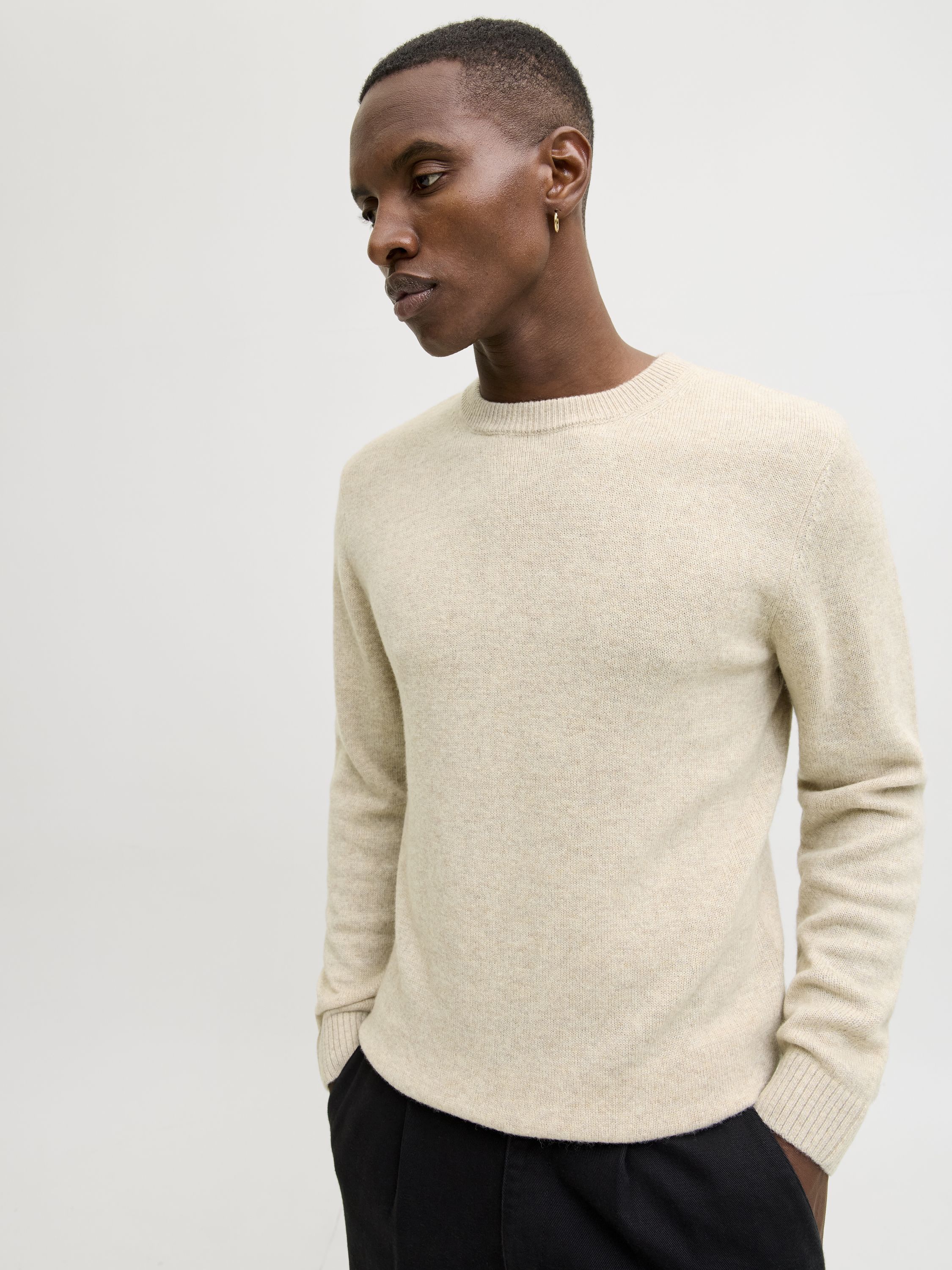 Strickpullover aus Wolle - Silver Lining/MELANGE - Beige