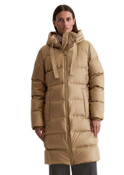 Daunenmantel mit Kapuze - 752-melted nougat - Braun