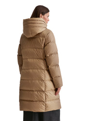 Daunenmantel mit Kapuze - 752-melted nougat - Braun