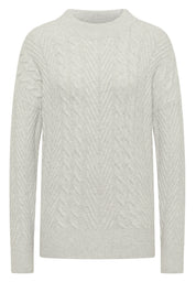 Strickpullover aus Baumwollmix - 16964 metal grey melange - Grau