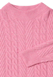 Strickpullover aus Baumwollmix - 16965 dark blossom melange - Pink