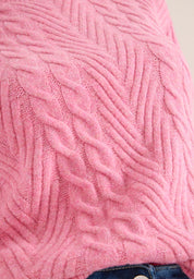 Strickpullover aus Baumwollmix - 16965 dark blossom melange - Pink