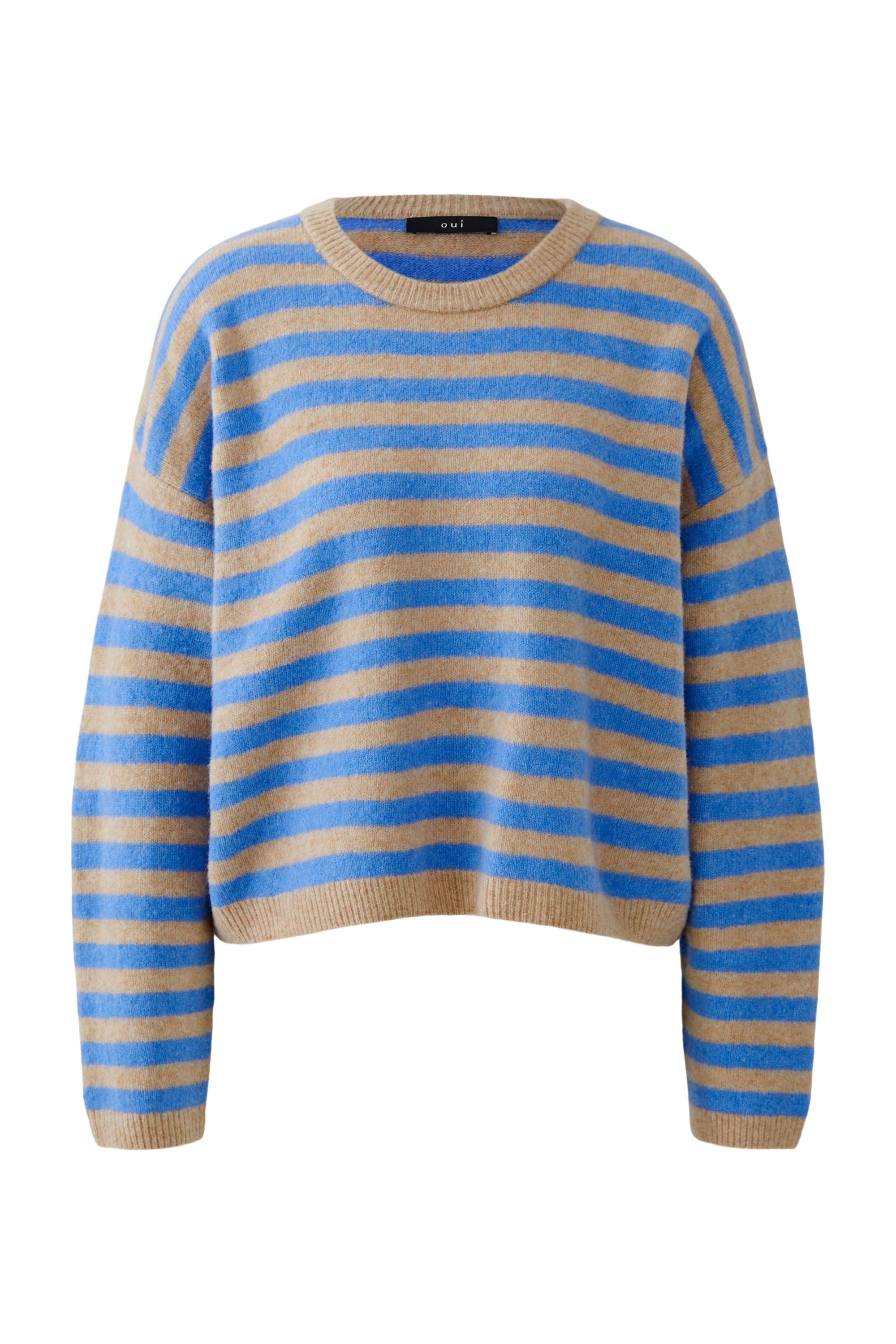 Strickpullover - 0745-camel blue - Blau