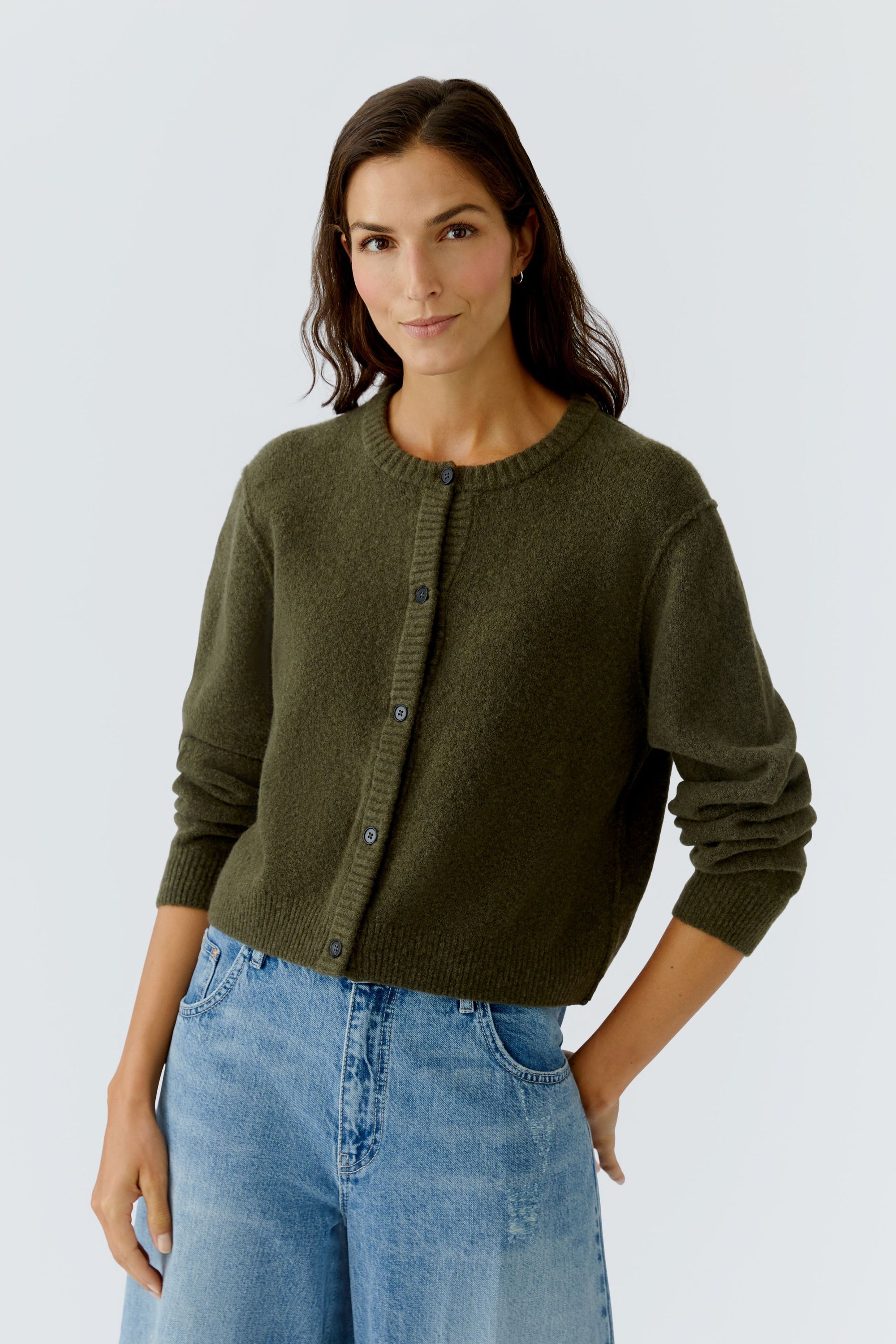 Strickcardigan ILAYA - 6878-khaki - Khaki