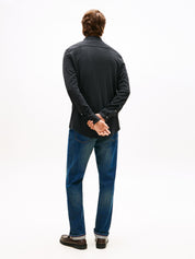 Hemd aus Pique Regular Fit - BDS-BLACK - Schwarz