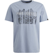 T-Shirt mit Print - 5299-Hydrangea - Blau