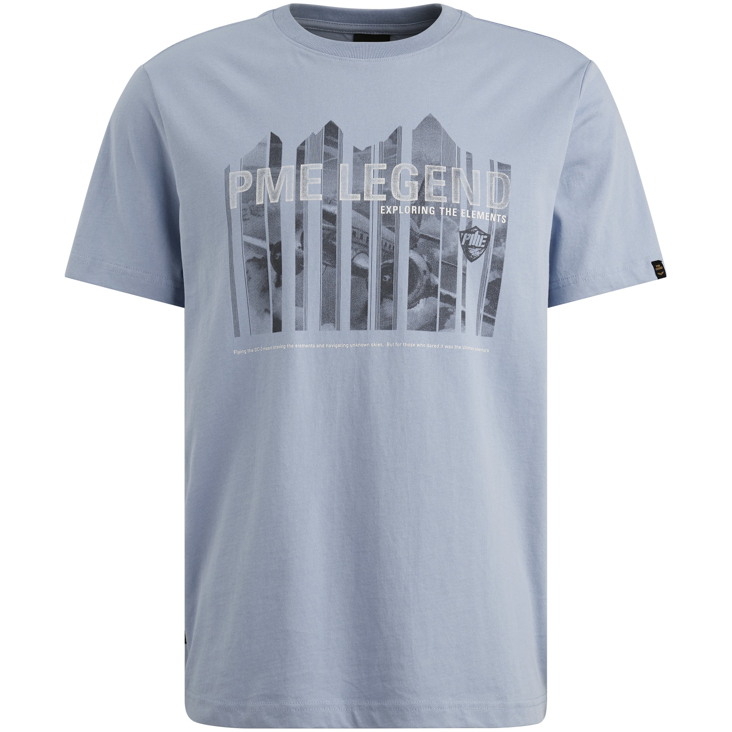 T-Shirt mit Print - 5299-Hydrangea - Blau