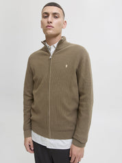 Strickjacke aus Bio-Baumwolle - Stone Gray - Grün