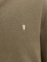 Strickjacke aus Bio-Baumwolle - Stone Gray - Grün