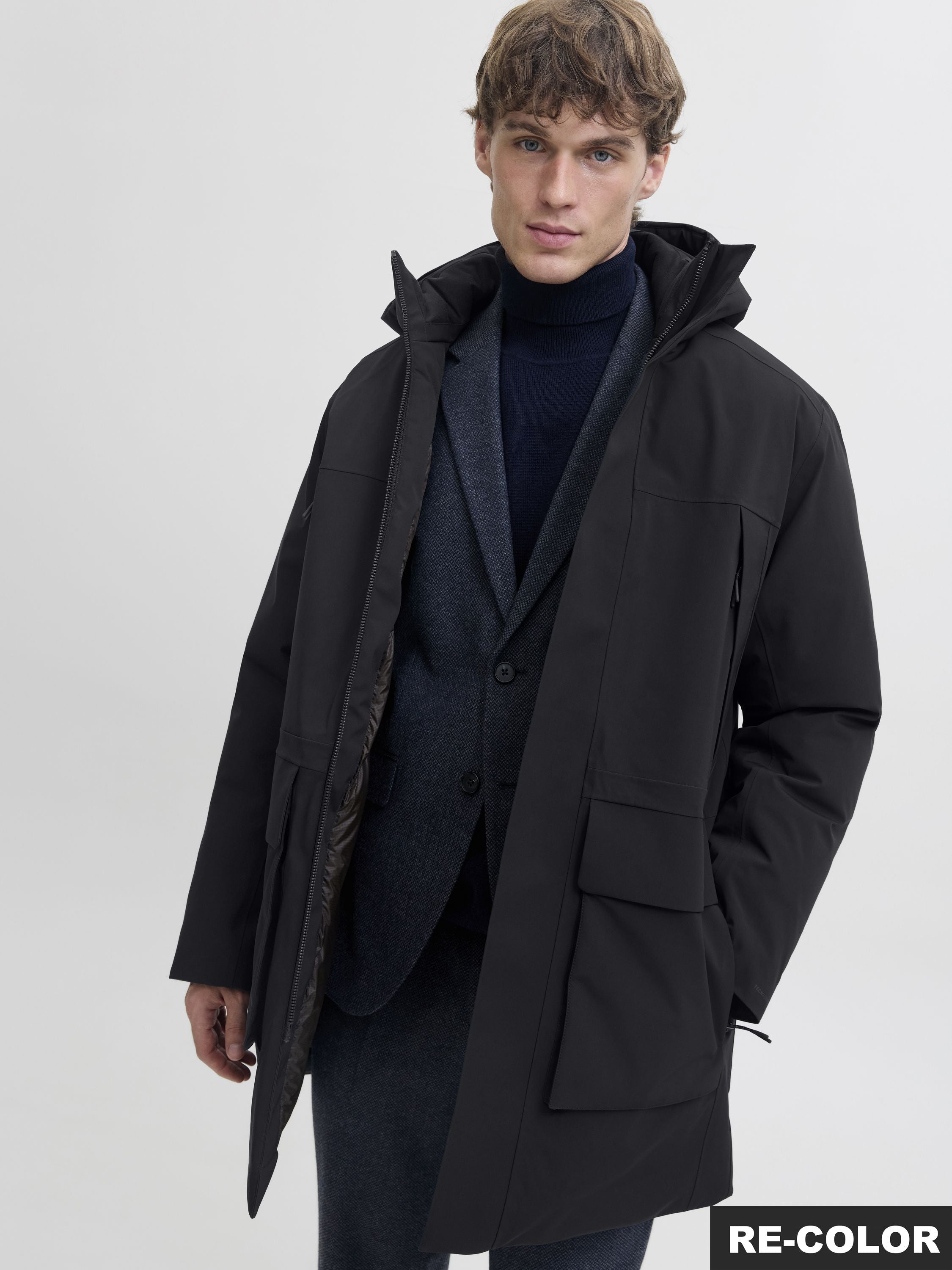 Parka mit Kapuze - Black - Schwarz