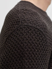 Strickpullover aus Baumwolle - Chocolate Brown/Twist - Braun
