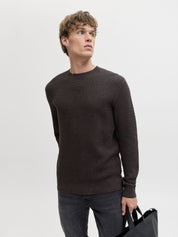 Strickpullover aus Baumwolle - Chocolate Brown/Twist - Braun