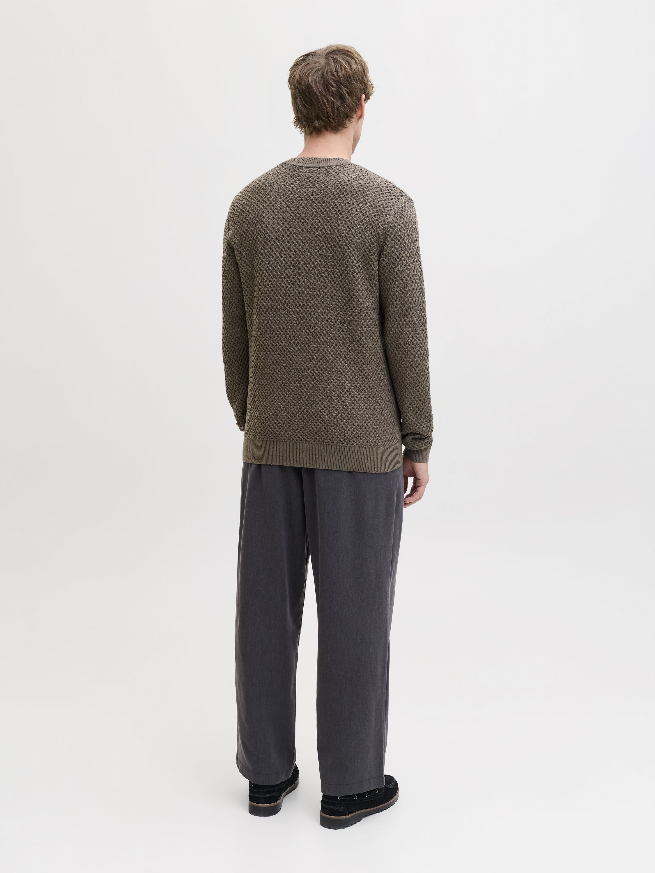 Strickpullover aus Baumwolle - Crocodile/Twist - Khaki