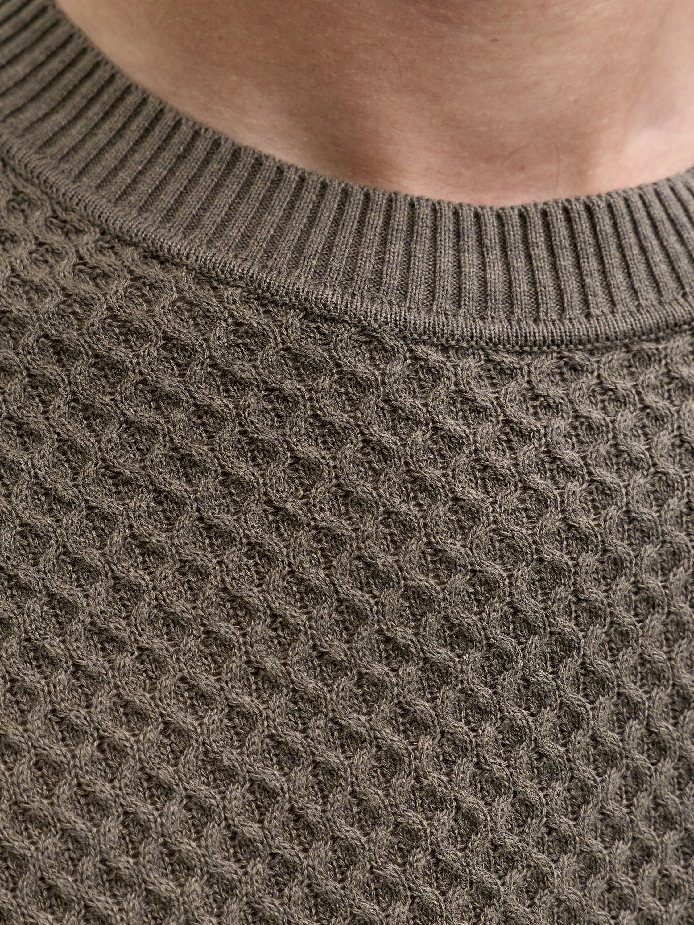 Strickpullover aus Baumwolle - Crocodile/Twist - Khaki