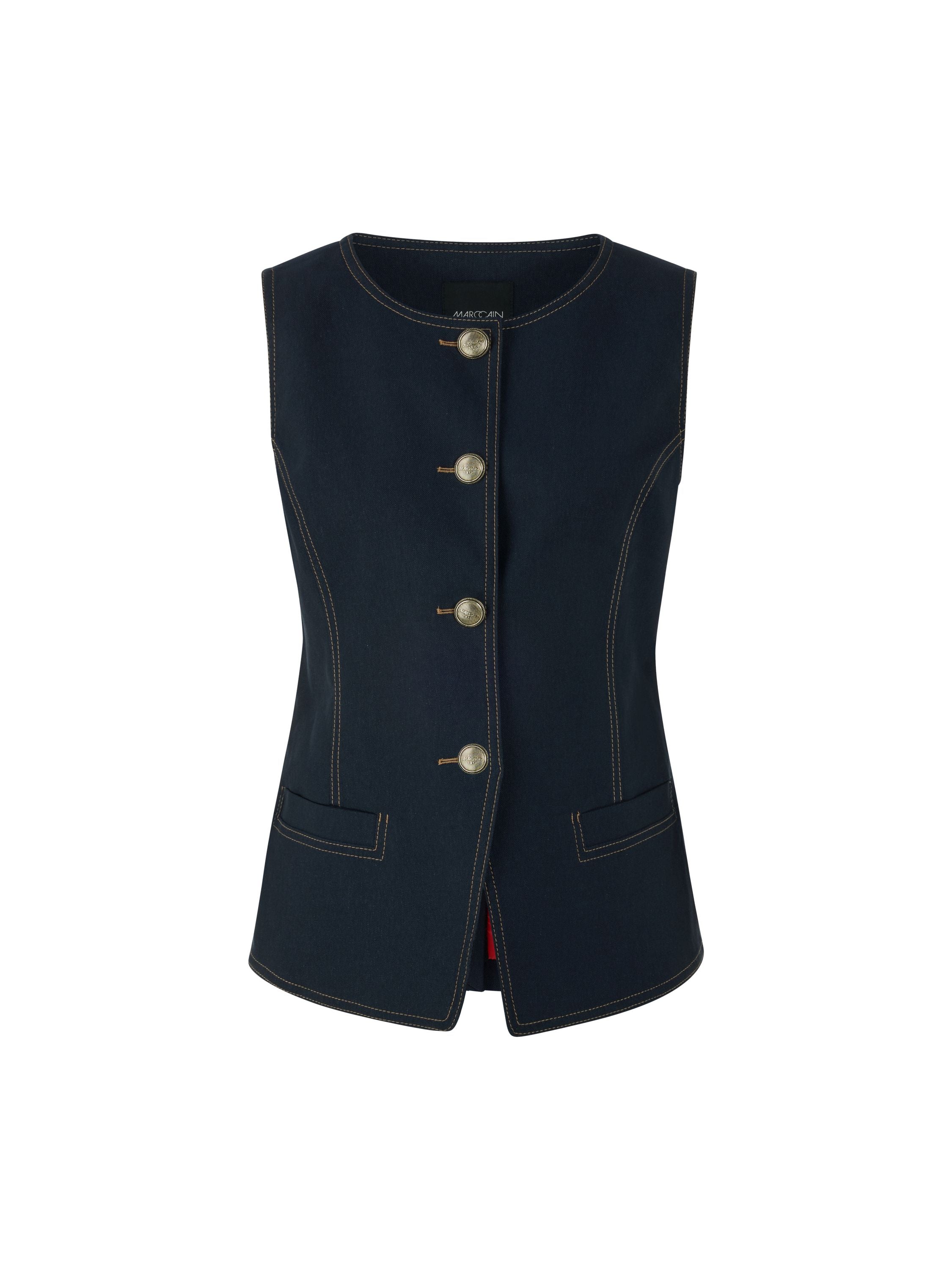 Weste in Denim-Optik - 394 - Blau