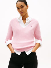 Strickpullover aus Baumwolle - TPG-PINK - Rosa