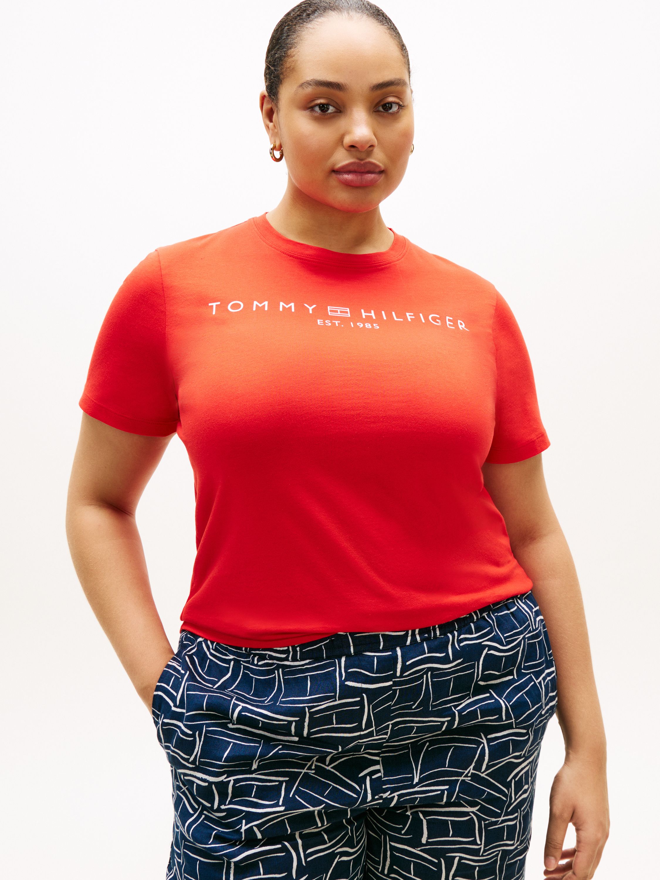 T-Shirt aus Baumwolle - SNE-ORANGE - Orange