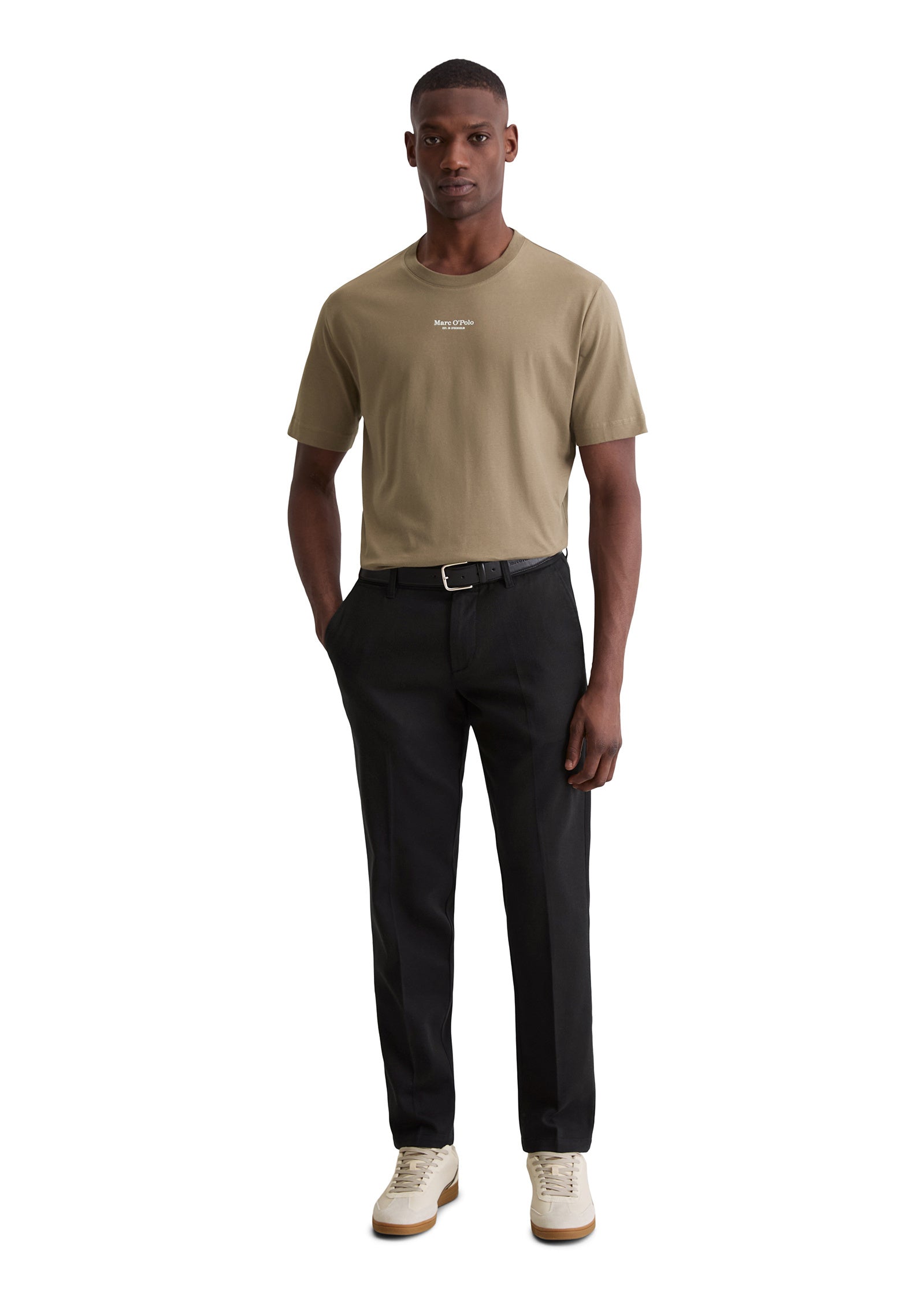 T-Shirt aus Baumwolle - 729-pavestone - Khaki