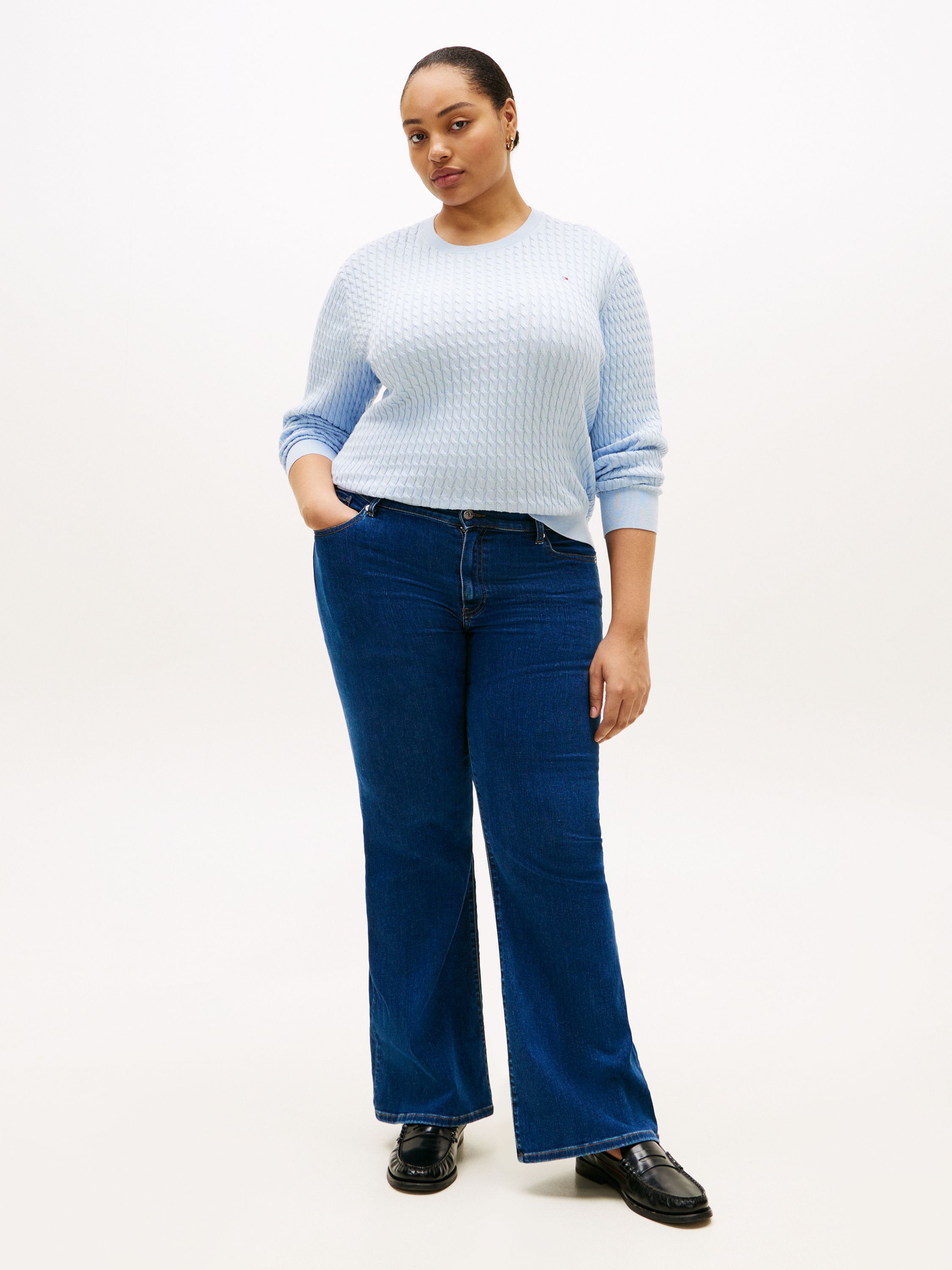 Strickpullover aus Baumwolle - C1O-BLUE - Blau