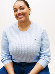 Strickpullover aus Baumwolle - C1O-BLUE - Blau