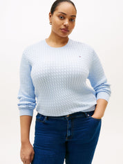 Strickpullover aus Baumwolle - C1O-BLUE - Blau