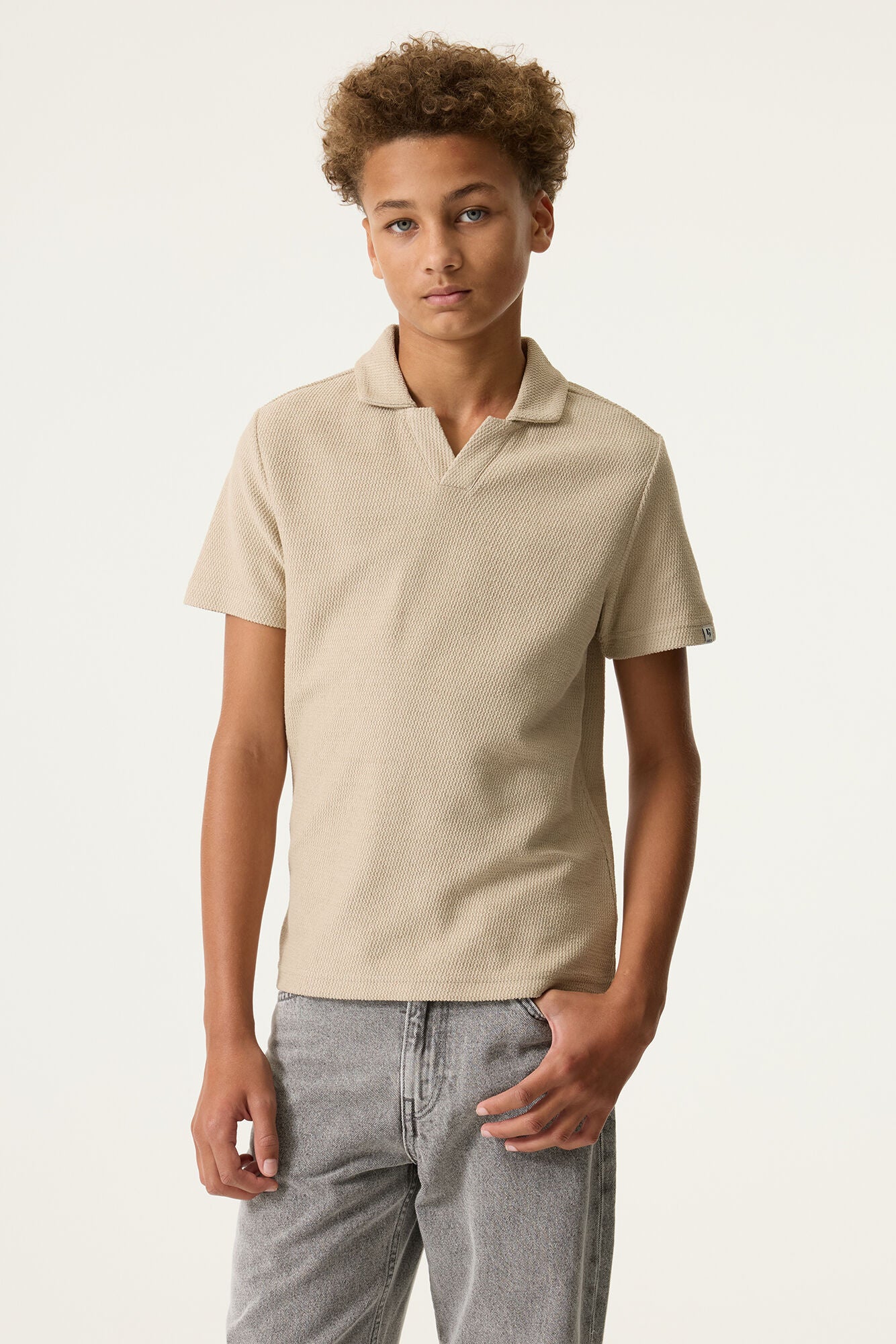 Poloshirt aus Baumwollmix - 8917-dune - Beige