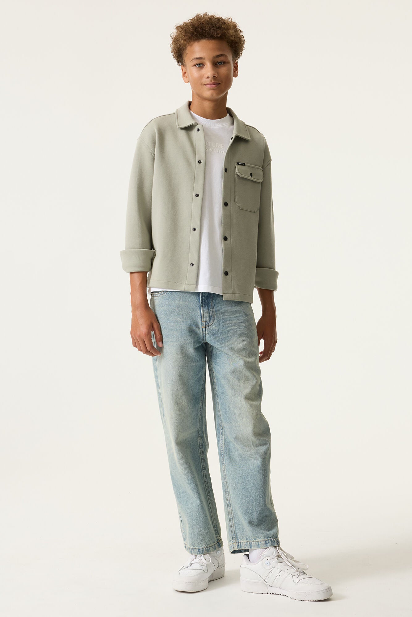 Overshirt aus Baumwollmix - 6726-desert sage - Grün