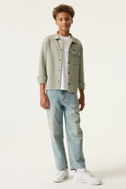 Overshirt aus Baumwollmix - 6726-desert sage - Grün