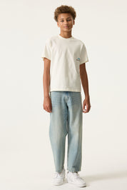 T-Shirt aus Baumwolle - 53-off white - Weiß