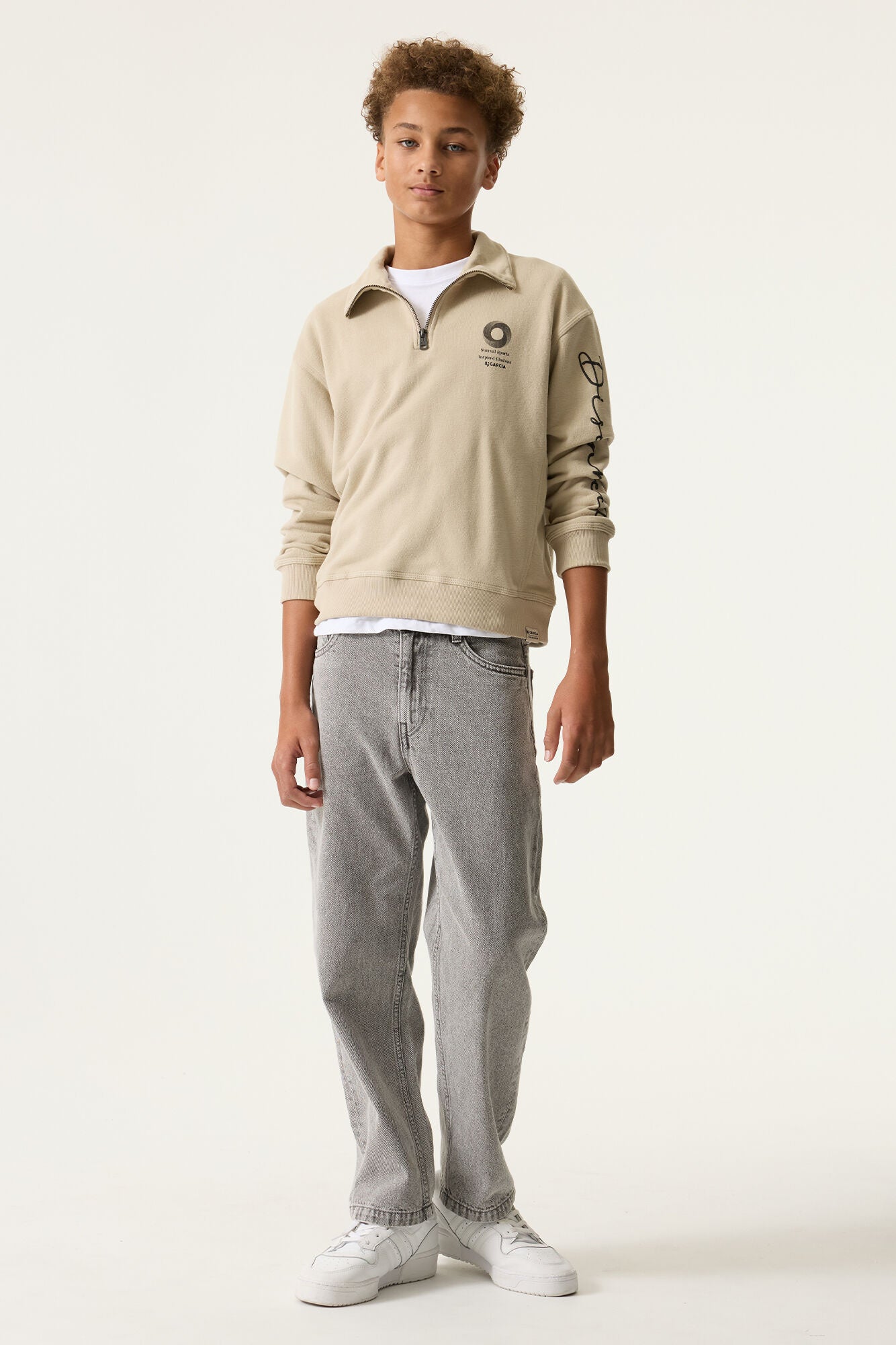 Sweatshirt aus Baumwollmix - 8917-dune - Beige