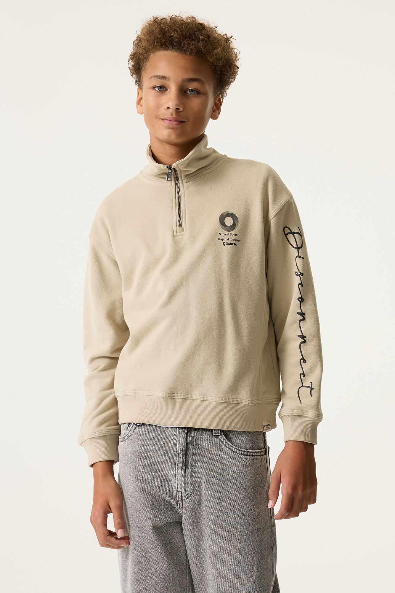 Sweatshirt aus Baumwollmix - 8917-dune - Beige