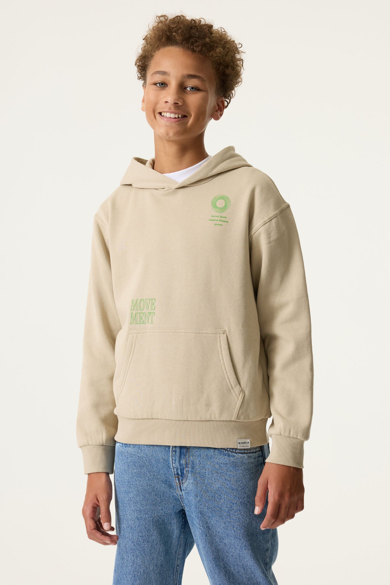 Sweathoodie aus Baumwollmix - 8917-dune - Beige