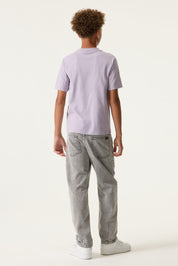T-Shirt aus Baumwolle - 6736-misty lilac - Violett