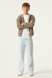 Sweatshirtjacke aus Baumwollmix - 5068-taupe grey - Braun