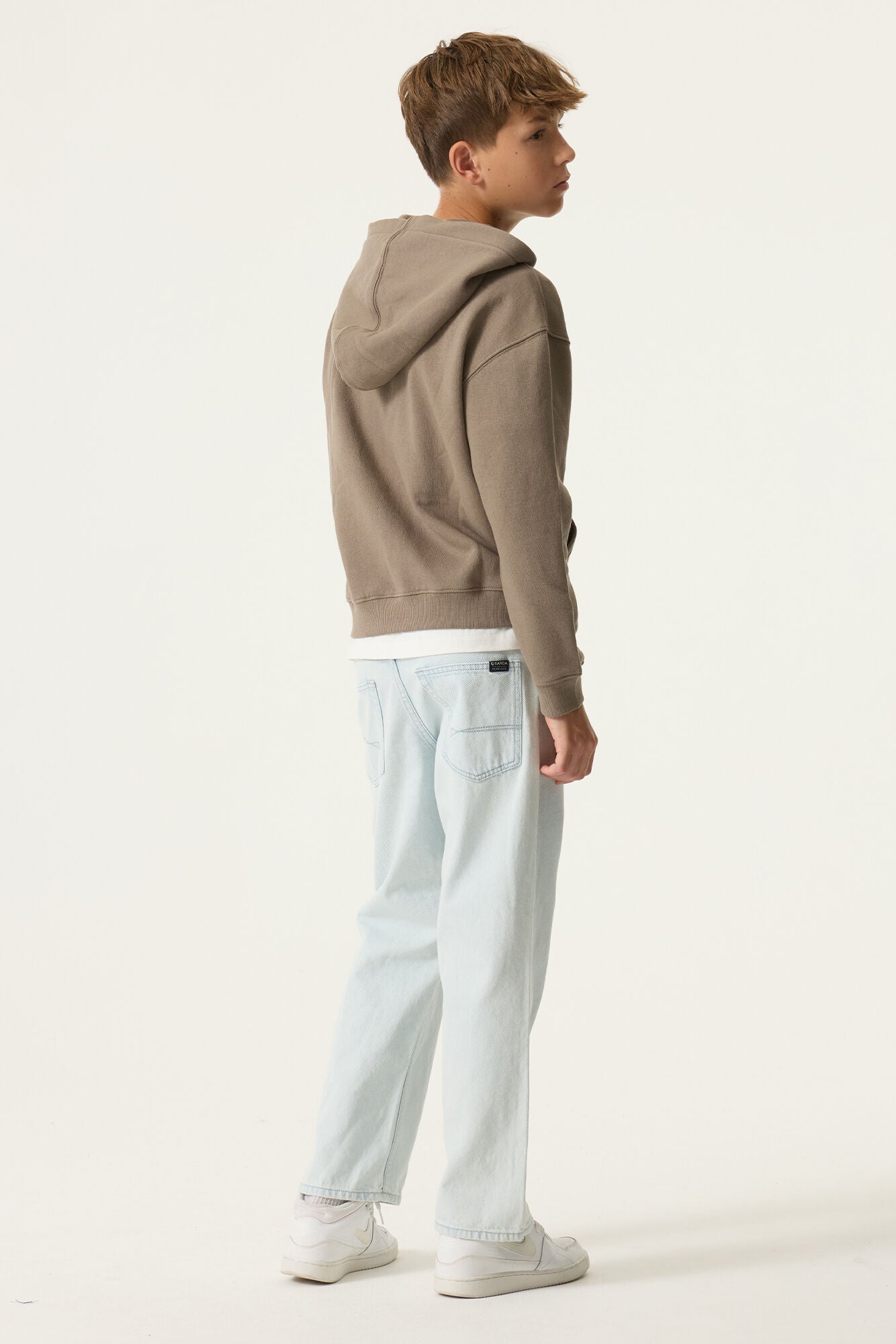 Sweatshirtjacke aus Baumwollmix - 5068-taupe grey - Braun