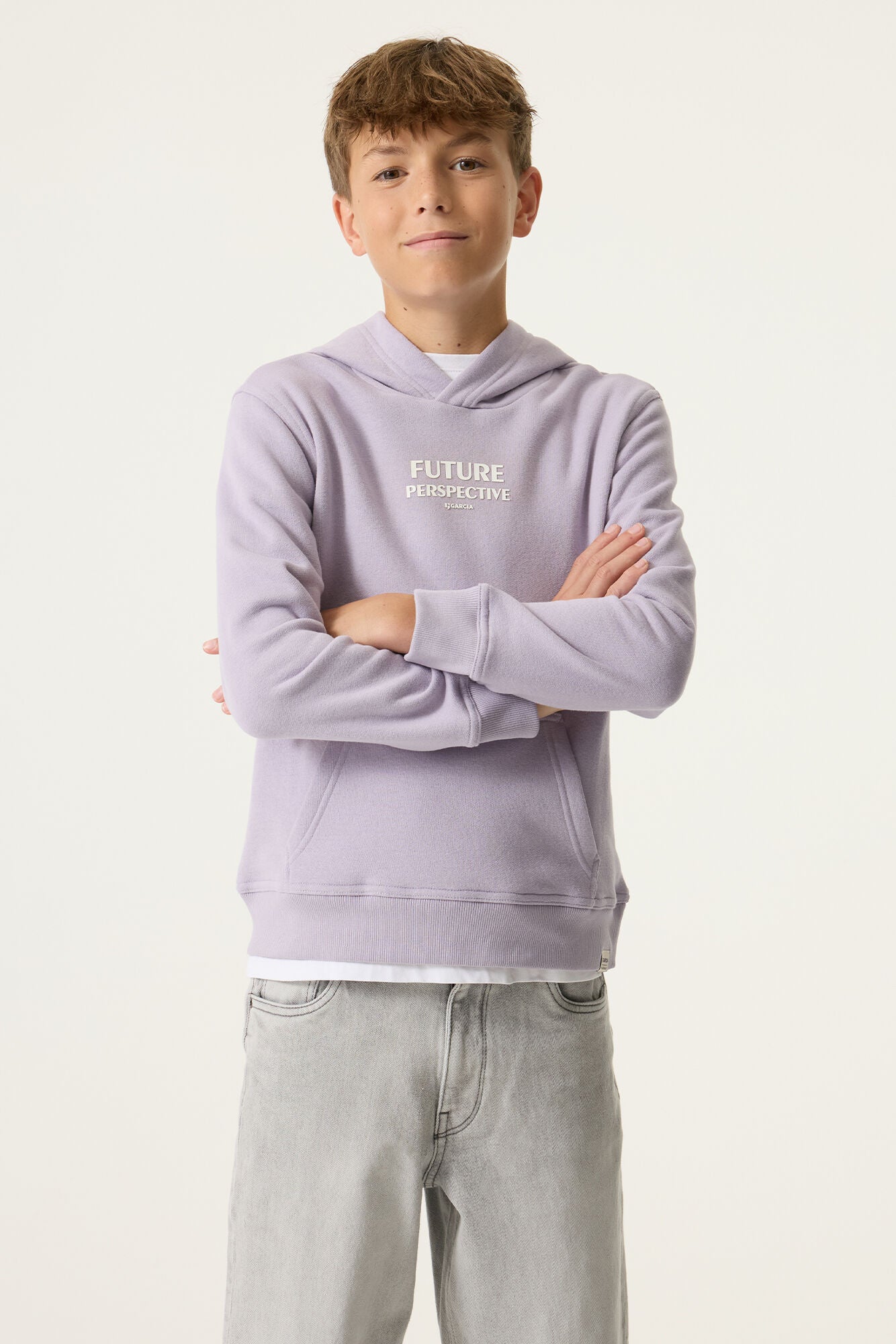 Sweatshirt aus Baumwollmix - 6736-misty lilac - Violett