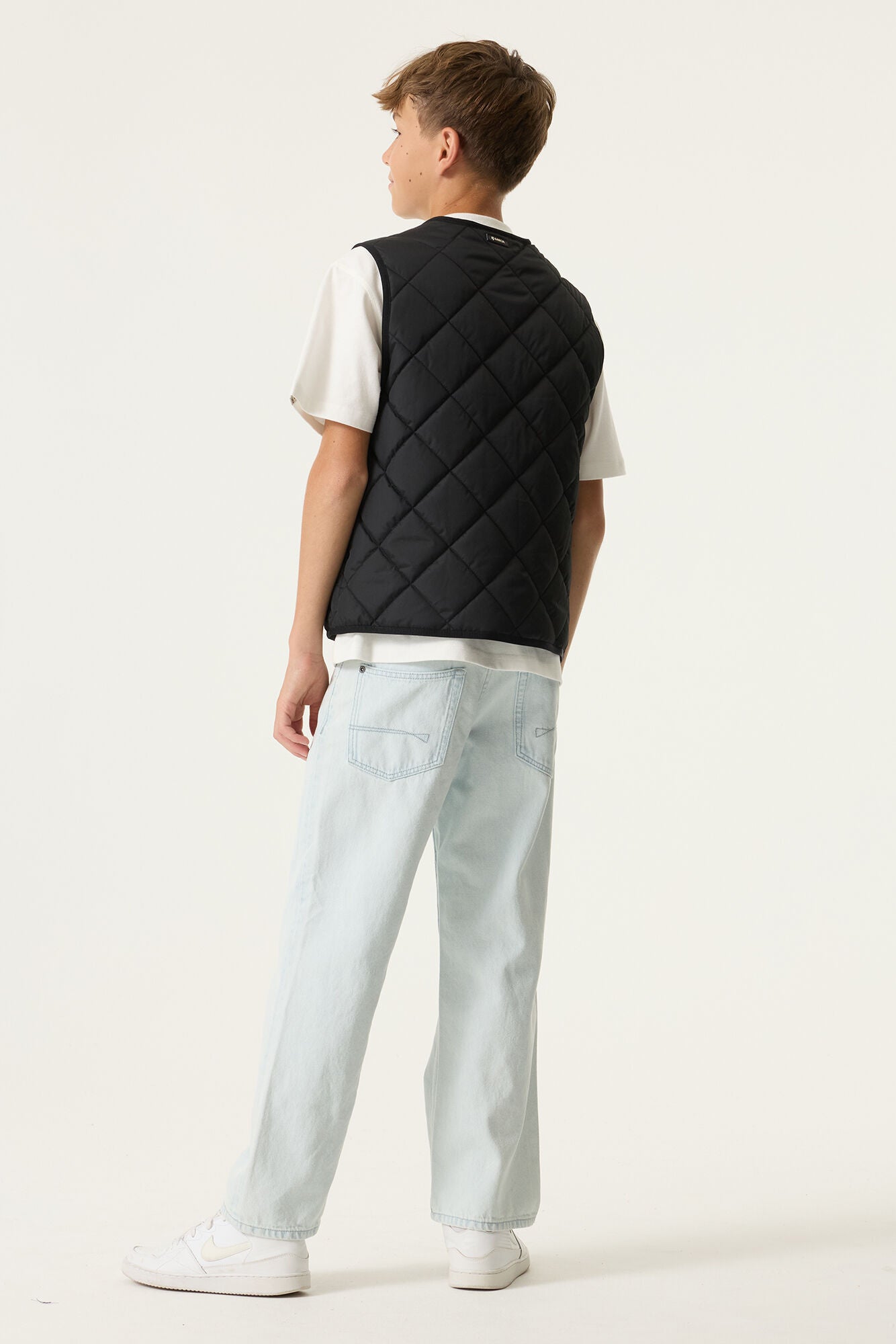 Steppweste mit V-Ausschnitt - 60-black - Schwarz