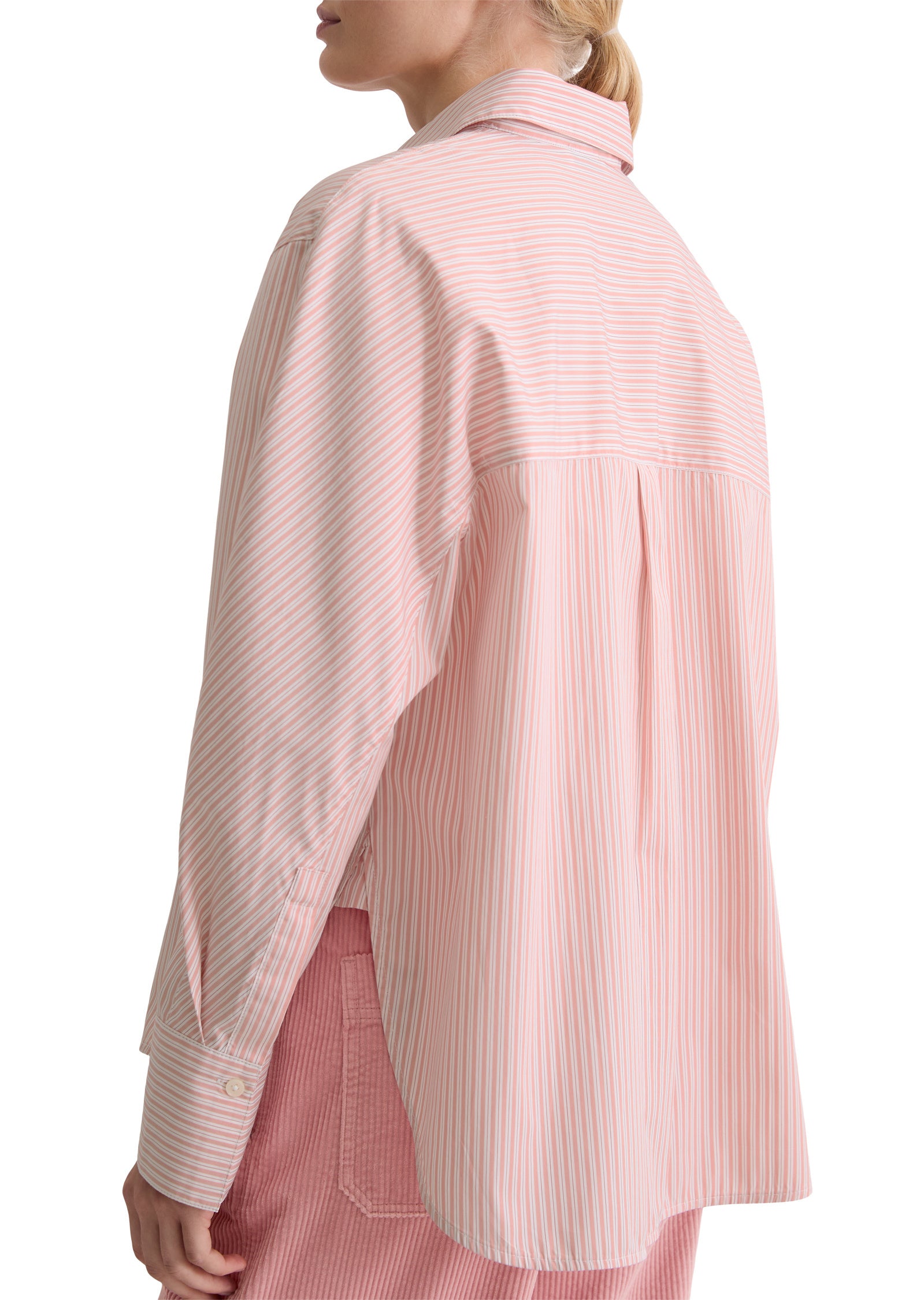 Freizeitbluse gestreift - 7940-Medium Pink_Multi_01 - Pink