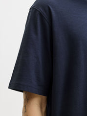 T-Shirt aus Baumwolle - Navy Blazer - Blau