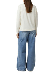 Langarmshirt aus Viskose - 04L0-WHITE - Creme