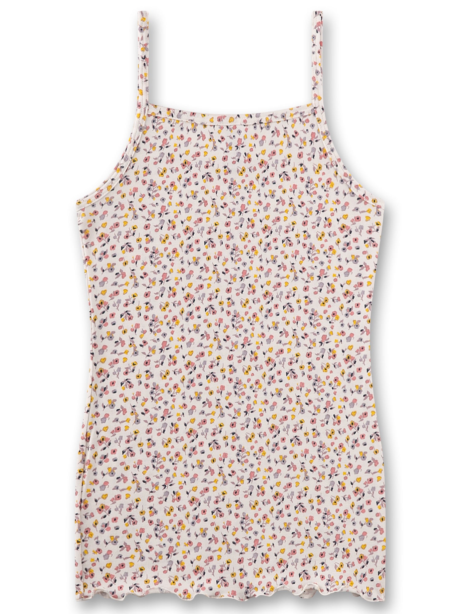 Top aus Baumwollmix - 18010 white whis - Creme