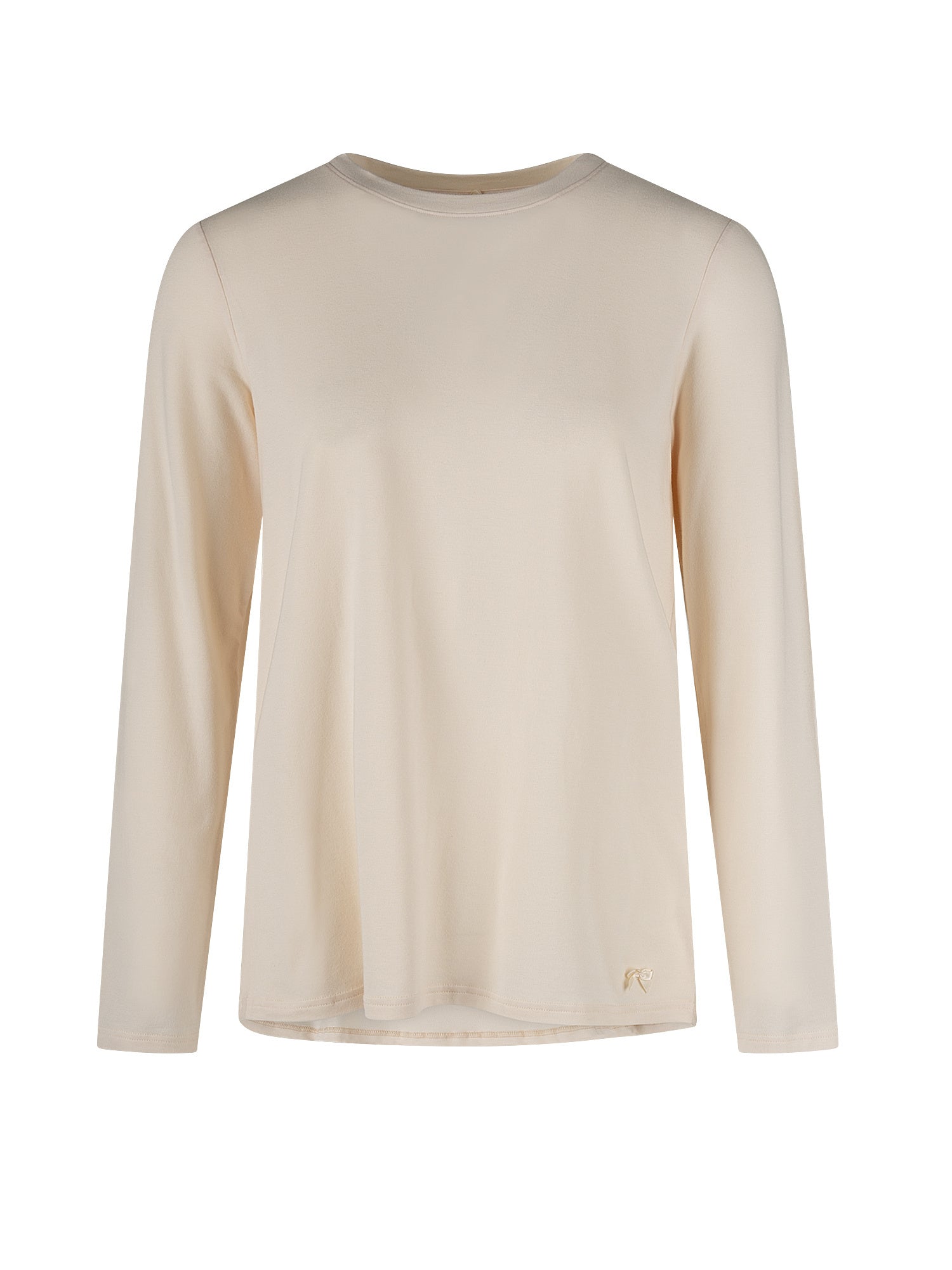 Langarmshirt aus Modalmix - 23038 vanilla cr - Beige