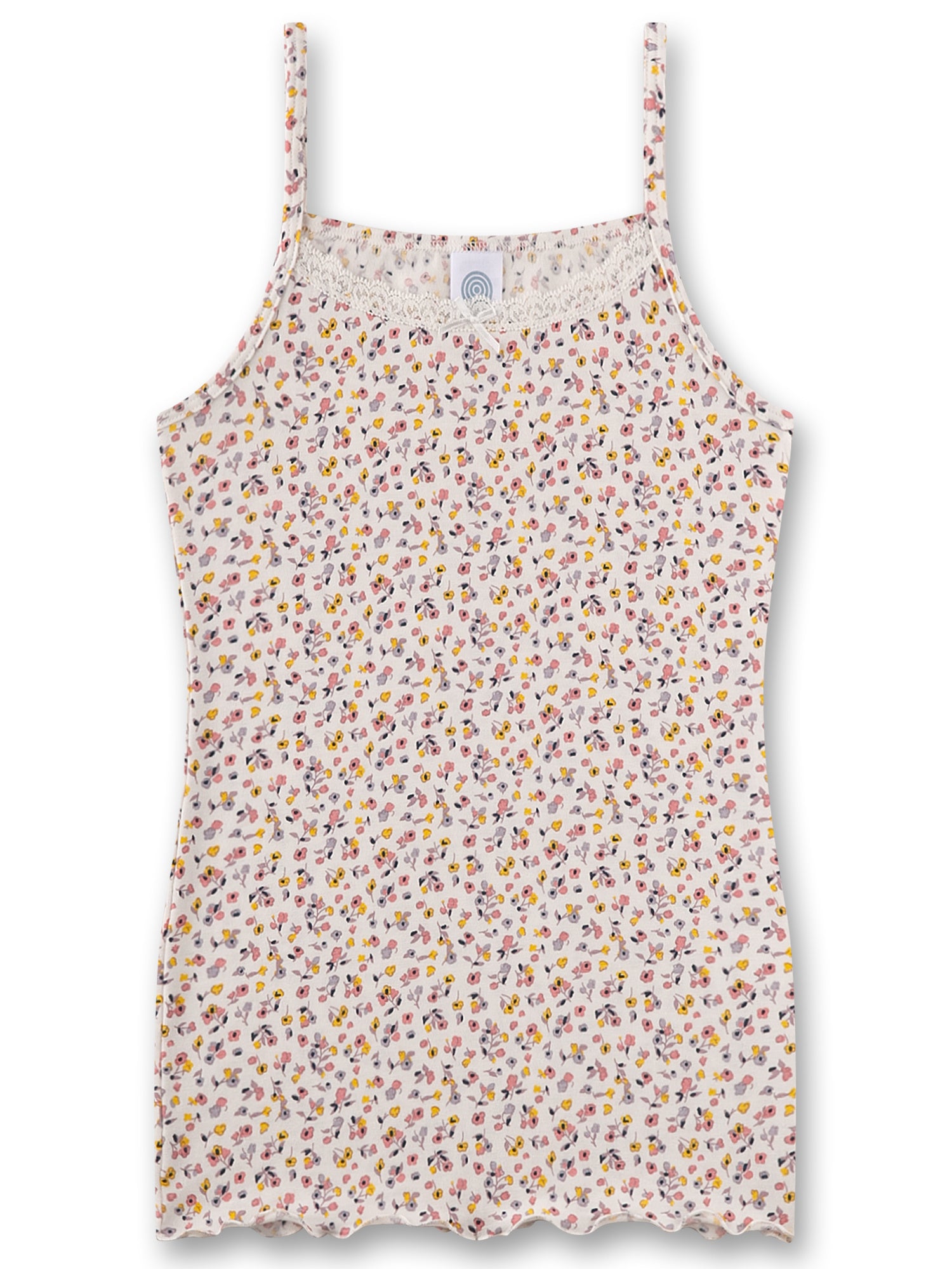 Top aus Baumwollmix - 18010 white whis - Creme