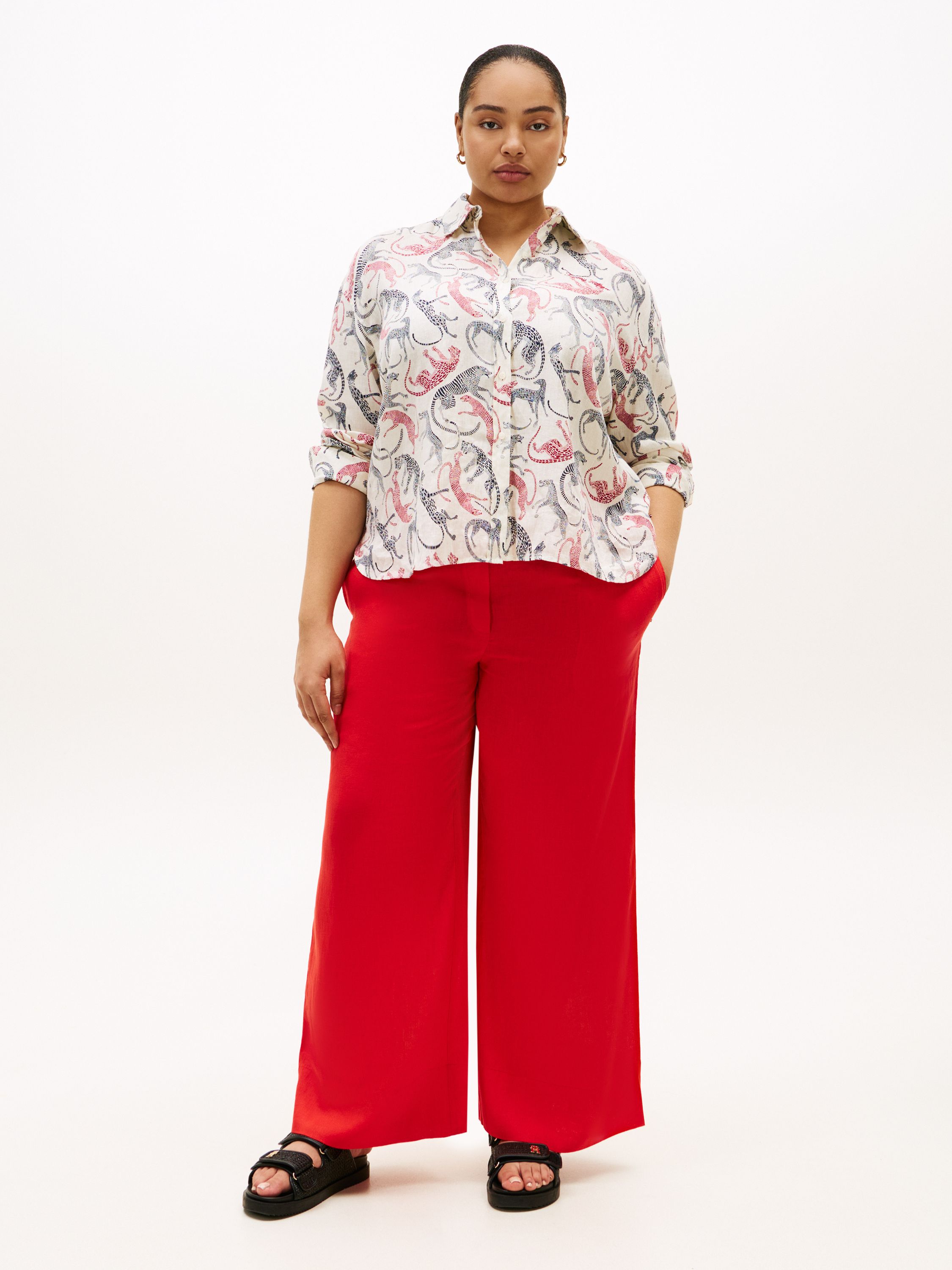 Leinenbluse Oversized Fit - 0F6-BEIGE - Creme