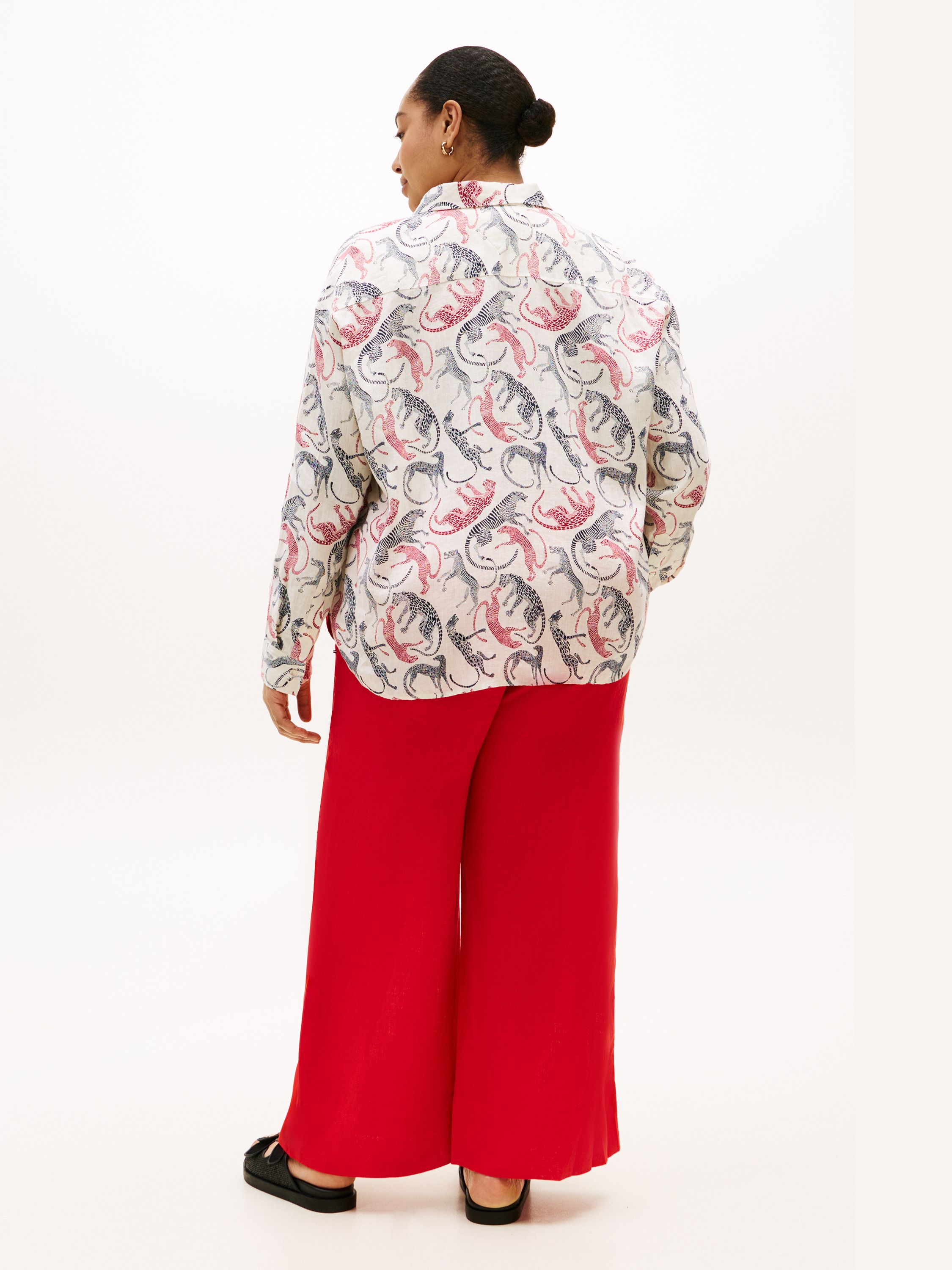 Leinenbluse Oversized Fit - 0F6-BEIGE - Creme