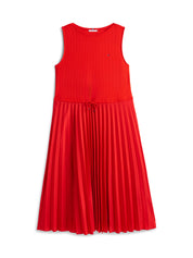 Freizeitkleid Midi mit Plisseerock - SNE-ORANGE - Rot